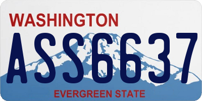 WA license plate ASS6637