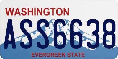 WA license plate ASS6638