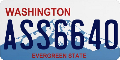 WA license plate ASS6640