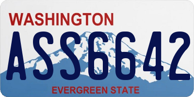 WA license plate ASS6642