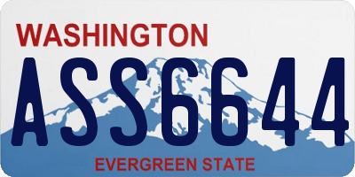 WA license plate ASS6644