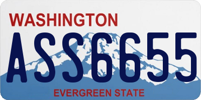 WA license plate ASS6655