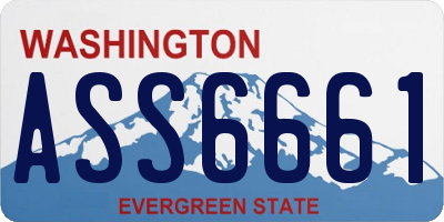 WA license plate ASS6661