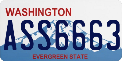 WA license plate ASS6663