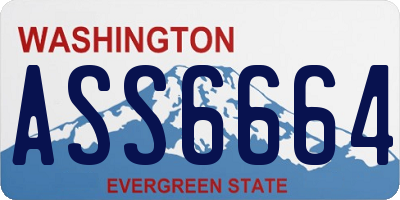WA license plate ASS6664