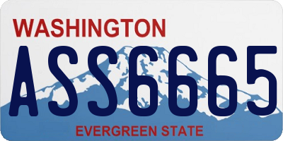 WA license plate ASS6665