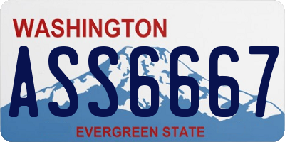 WA license plate ASS6667