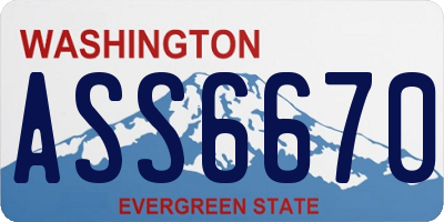 WA license plate ASS6670
