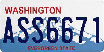 WA license plate ASS6671