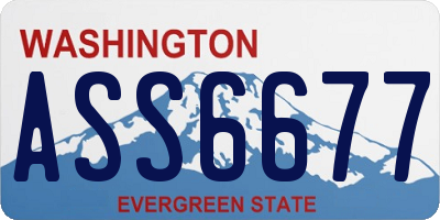 WA license plate ASS6677