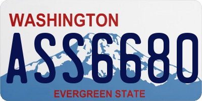 WA license plate ASS6680