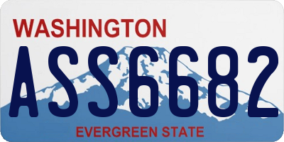 WA license plate ASS6682