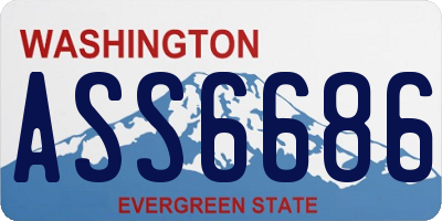 WA license plate ASS6686