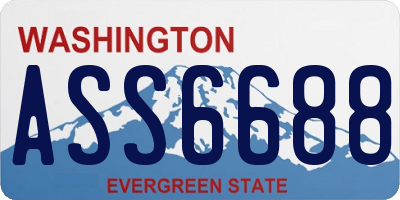 WA license plate ASS6688