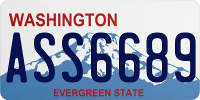 WA license plate ASS6689
