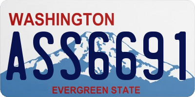 WA license plate ASS6691