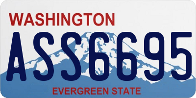 WA license plate ASS6695