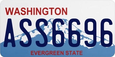 WA license plate ASS6696
