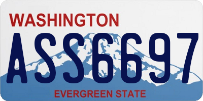 WA license plate ASS6697