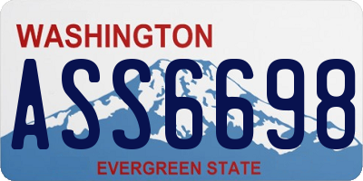 WA license plate ASS6698