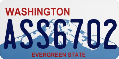 WA license plate ASS6702
