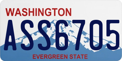 WA license plate ASS6705