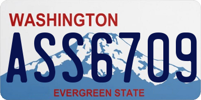 WA license plate ASS6709