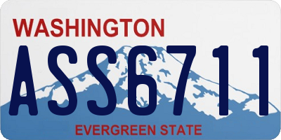 WA license plate ASS6711