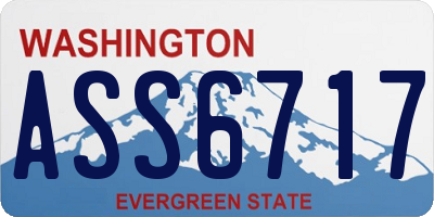 WA license plate ASS6717