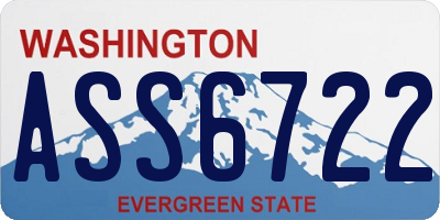 WA license plate ASS6722