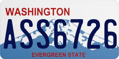 WA license plate ASS6726
