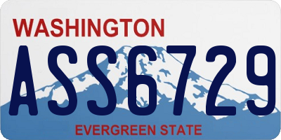 WA license plate ASS6729