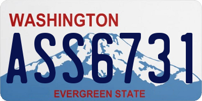 WA license plate ASS6731