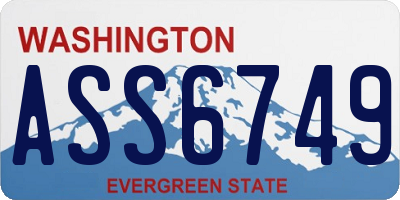 WA license plate ASS6749