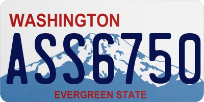 WA license plate ASS6750