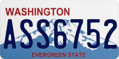 WA license plate ASS6752