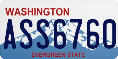 WA license plate ASS6760