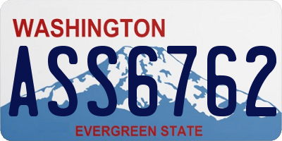 WA license plate ASS6762