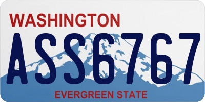WA license plate ASS6767
