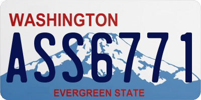 WA license plate ASS6771
