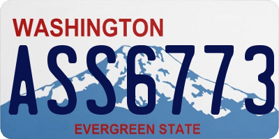 WA license plate ASS6773