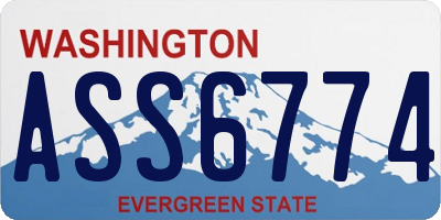 WA license plate ASS6774