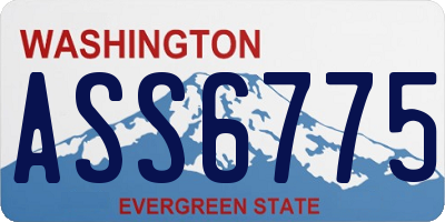 WA license plate ASS6775