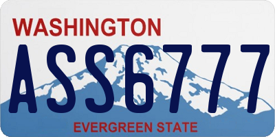 WA license plate ASS6777