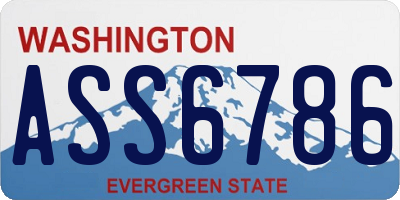 WA license plate ASS6786