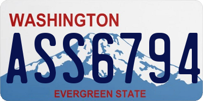 WA license plate ASS6794