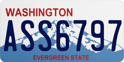 WA license plate ASS6797