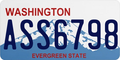 WA license plate ASS6798