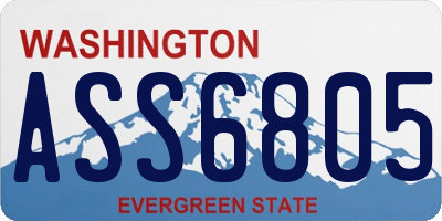 WA license plate ASS6805