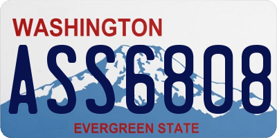 WA license plate ASS6808